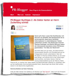 PR-Blogger.de :: Social Media Newsroom PR-Roman (Screenshot)