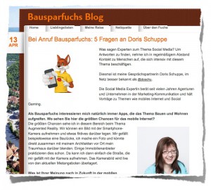 Bausparfuchsblog Interview :: Screenshot